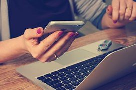 laptop and phone